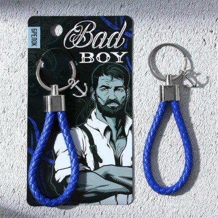 Key keychain “Bad Boy” cord, 11 x 3 cm-1