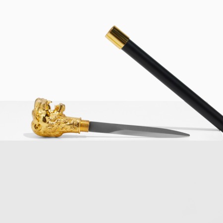 Souvenir product cane with a dagger, 36cm blade, lion hilt-2