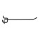 The hook is single for a metal perforated panel Step 25 mm, d = 3.2 mm, l = 150 mm, black color is black