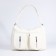 Luggage bag with a zipper, 3 outer pockets, white color