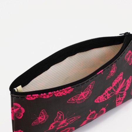 Cosmetic bag with lightning, black color-2