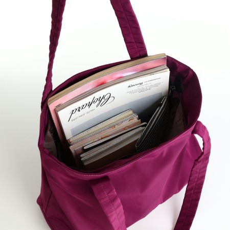 Lugus bag with a zipper, purple color-8