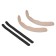 Airline steering linings, lateral, universal, suede/plastic, beige color, set 2 pcs 98279