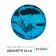Children's ball zabiaka "car", d = 22 cm, 60 g, blue color