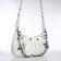 Bag Women's Cross-Bodi, with a zipper, white color