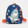 Baby backpack on a zipper, a reflective strip, blue color