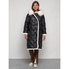 Coat insulated winter female, size 46, black color