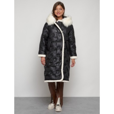 Coat insulated winter female, size 46, black color