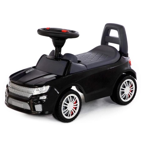 Supercar roller skate car No. 6 with a sound signal, black color