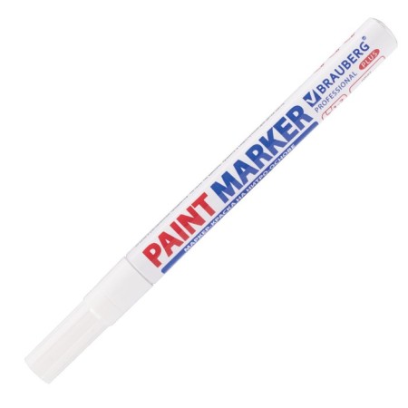 Marker-color (lacquer) 2.0 Brauberg Professional Plus, Nitro-base, alum, white 151438-3