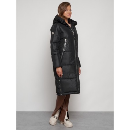 Coat insulated winter female, size 50, black color-2