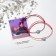 Bracelets "Demetrons" Quartz under aquamarin on red and burgundy threads