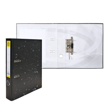 Folder - registrar 50 mm, A4, calligrata, economical marble, black, mix