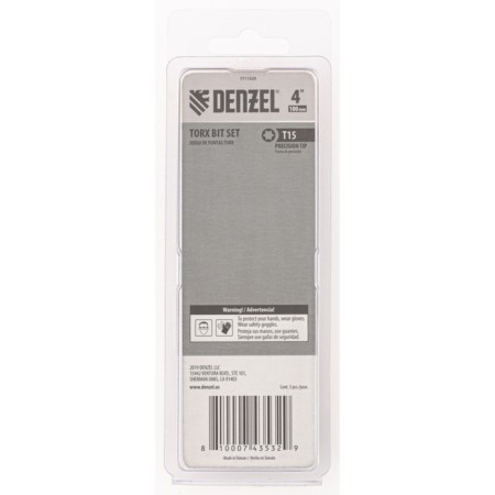 DENZEL BIT set 7711329, steel S2, T15 x 4 mm, 5 pieces-3