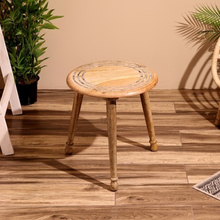 Coffee table 45x45x50 cm, man’s tree, inlaid with bone-1