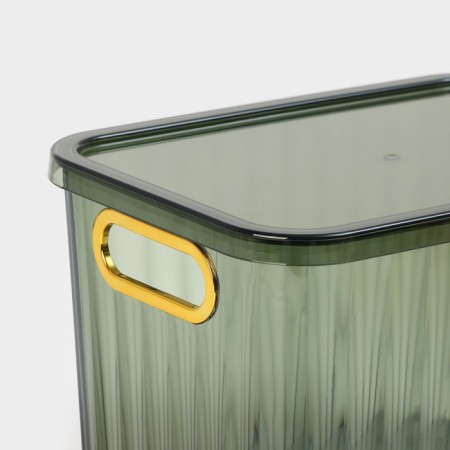 Storage container with a lid "City", 25.5 × 18 × 16 cm, color mix-2