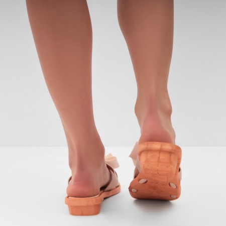 Women's slippers with an open nose, size 40-41, milk color-3