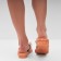 Women's slippers with an open nose, size 40-41, milk color