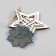 Christmas tree toy "Star with a deer", from batteries, glow warm white