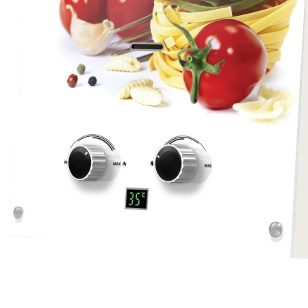 Gas column Ballu Gwh 10 Fiery Glass Pasta, 20 kW, wall, white-5