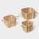 A set of handmade interior baskets LadOM, 3 pcs, size: 17 × 17 × 14 cm, 20.5 × 20.5 × 14.5 cm, 25 × 25 × 15 cm