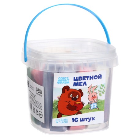 Набор цветных мелков Винни-Пух, 16 штук, 8 цветов-6