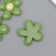 Decor for creativity plastic "Green flower with light green" 2.8x3x1 cm