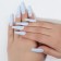 Patching nails, 24 pcs, ballerina shape, blue color