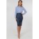 Leather skirt-pencil female, size 54