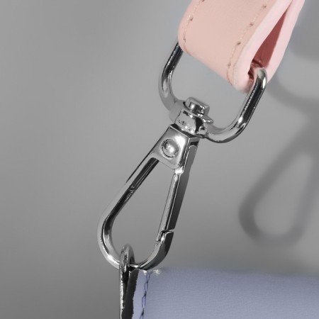 Handle for a bag, with carbines, 60 ± 1 cm × 2 cm, pale pink color-4