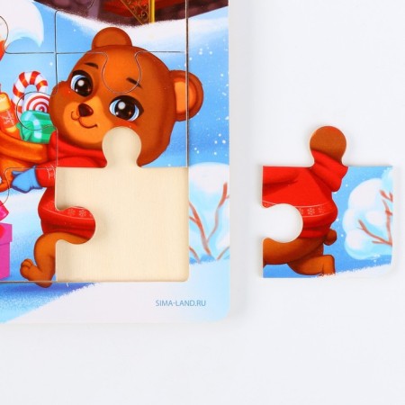 New Year puzzle is large "New Year! Funny holiday ", 30 elements-4
