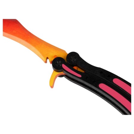 Wooden butterfly knife "gradient", series "Legendary"-3