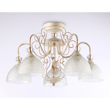 Ceiling chandelier Ambrella Light, Traditional, TR3057, 5HE27, beige color, gold-3