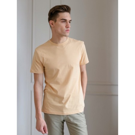Male T -shirt, size 58, beige color-3