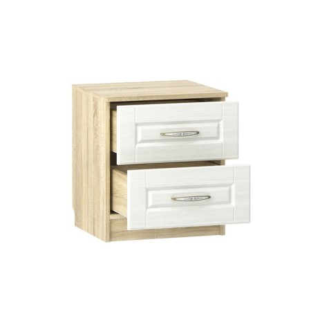 Tumbling bedside Olivia, 448x420x511, Dub Sonoma/White tree MDF-1