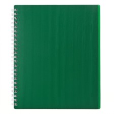 A notebook of 80 sheets in a cage on a crest, Velvet, plastic cover, offset block, green