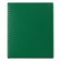A notebook of 80 sheets in a cage on a crest, Velvet, plastic cover, offset block, green
