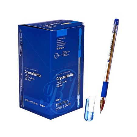 Handle "Crystalwrite" ball, 0.38 mm, blue