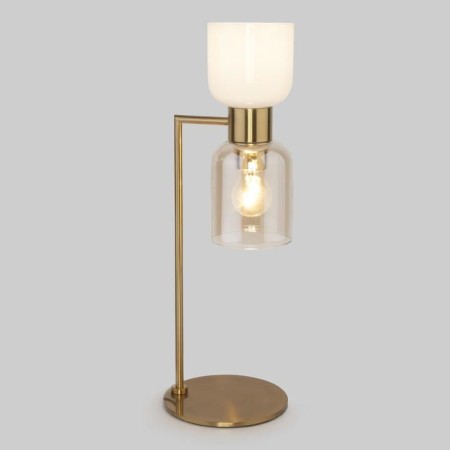 Tandem table lamp, 2x60W E27, brass color