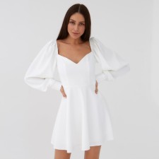 Dress summer female mist size 44, white color