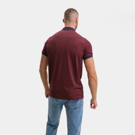 T -shirt male polo, burgundy color, size 50 (xl)-3