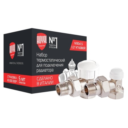 Thermostatic set Royal Thermo, for connecting the radiator, corner, 1/2 ", M30x1.5