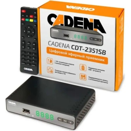 Digital TV prefix DVB-T2 Cadena CDT-2351SB black-2
