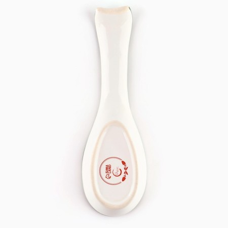 New Year! New Year's ceramic stand under the spoon "Winter Forest", 7 x 22.3 cm, white color-2