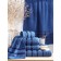 A set of terry towers Limogen, size 30x50 cm, 50x90 cm, 70x140 cm, blue