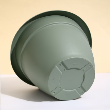 Flower pot, d = 30 cm, 7.5 l, plastic, green sage-1