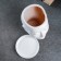 Pot - Organizer "Head" White, 1.3 l / 16x16x14cm