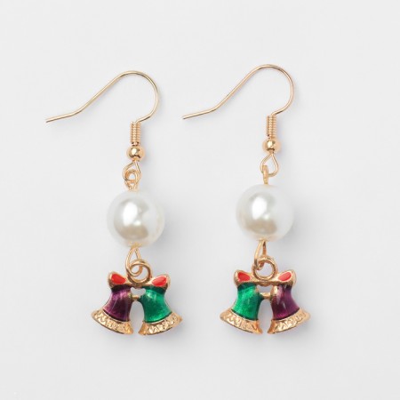 New Year! Earrings "New Year" bells, colored in gold-1