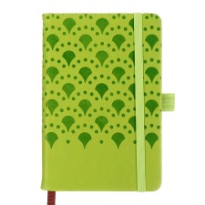 The diary is low, the A6 format, 100 sheets, cage, the cover of the leatherette to the greens, on the elastic band 10710