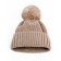 A cap with a lapel and a pompom Children's Amarobaby Pure Love Muffin, size 40-42 cm, beige color
